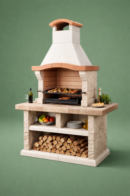 barbecue en pierre reconstitué